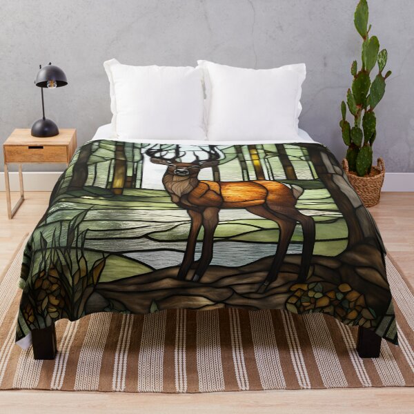 Artikelvorschau, Wunderschöner Hirsch aus Buntglas entworfen und verkauft von CalmnessbyChoice.
