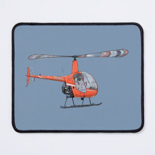 Artikelvorschau, Robinson R22 Hubschrauber Einzigartige digitale Luftfahrtkunstillustration entworfen und verkauft von GeraldSmithArt.