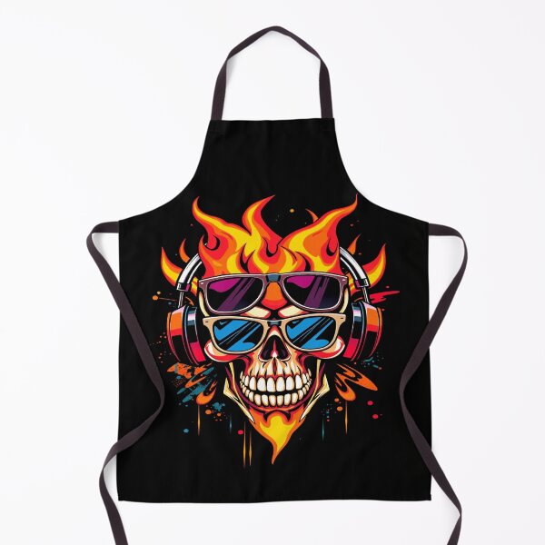 Item preview, Flaming Skull Beats – Graffiti Street Skull Design designed and sold by Thompika.