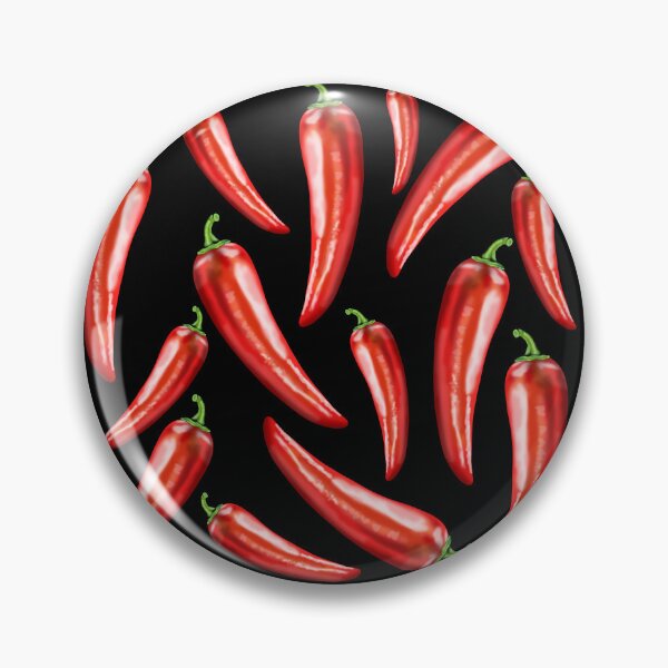 Item preview, Chili peppers in a lifelike appearance with a green stem designed and sold by katecheerycake.