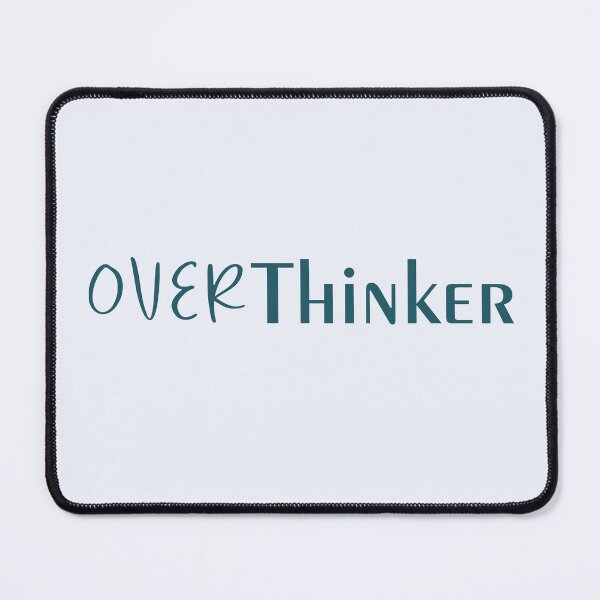 Item preview, Thoughtful Creative "OVERthinker" Blue Quote Print Design designed and sold by StarryStarrySky.