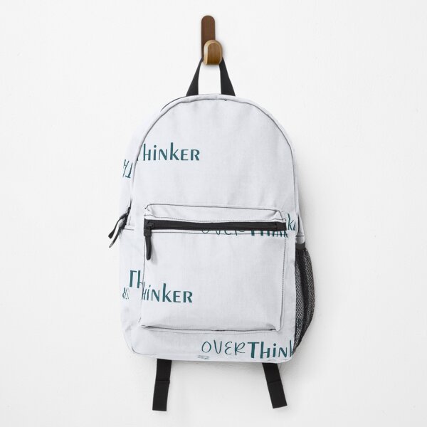 Item preview, Thoughtful Creative "OVERthinker" Blue Quote Print Design designed and sold by StarryStarrySky.