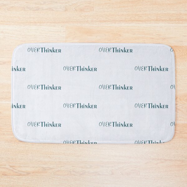 Item preview, Thoughtful Creative "OVERthinker" Blue Quote Print Design designed and sold by StarryStarrySky.