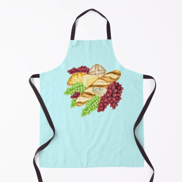 Item preview, Still life with baguette, rolls, cheese and grapes designed and sold by katecheerycake.