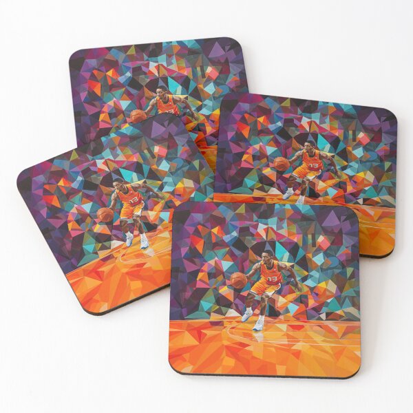 Item preview, Point guard making a pass amidst geometric patterns Active Outdoors Inspired Art designed and sold by CDC40.