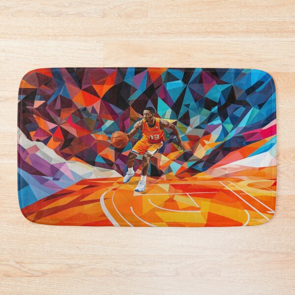 Item preview, Point guard making a pass amidst geometric patterns Active Outdoors Inspired Art designed and sold by CDC40.