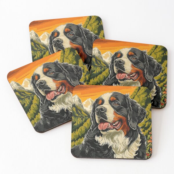 Item preview, Bernese Mountain Dog in mountain designed and sold by PetsArt.