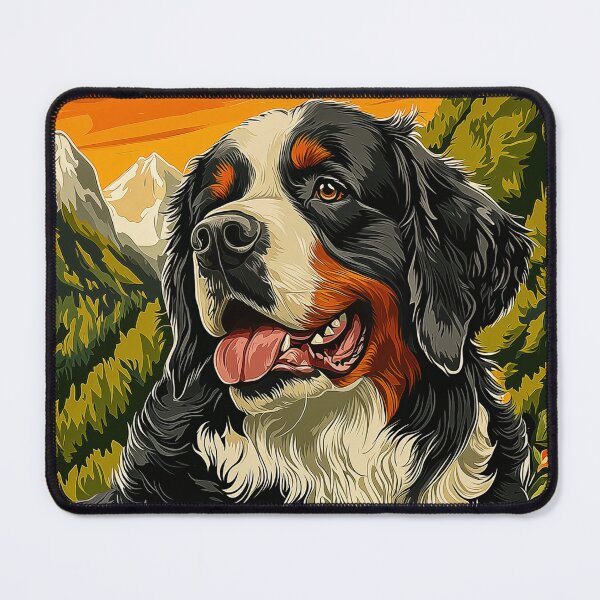 Item preview, Bernese Mountain Dog in mountain designed and sold by PetsArt.