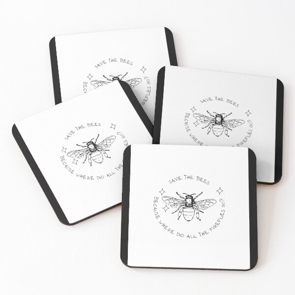 Item preview, Save The Bees Simple Black And White Environmentalism EcoActivist Eco Bumble Bee Queen Bee  designed and sold by NyxVoid Designs.