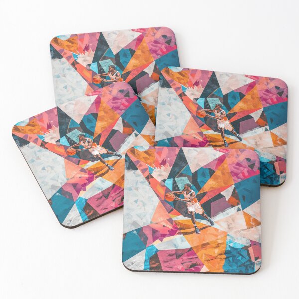 Item preview, Point guard making a pass amidst geometric patterns Active Outdoors Inspired Art designed and sold by CDC40.