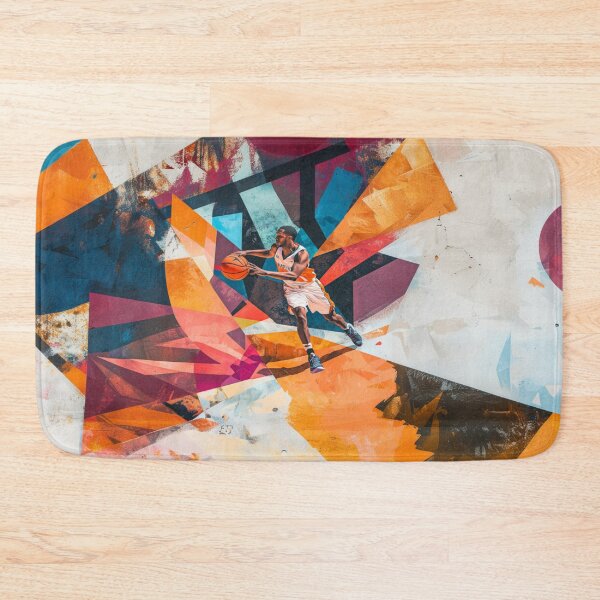 Item preview, Point guard making a pass amidst geometric patterns Active Outdoors Inspired Art designed and sold by CDC40.