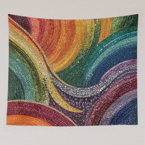 Item preview, Mosaic Rainbow in Art Deco Glass Beads designed and sold by bAIryBarn.