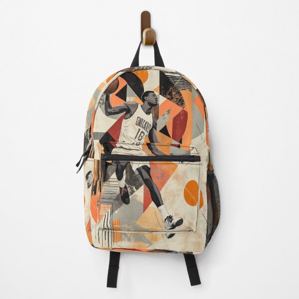 Item preview, Point guard making a pass amidst geometric patterns Active Outdoors Inspired Art designed and sold by CDC40.