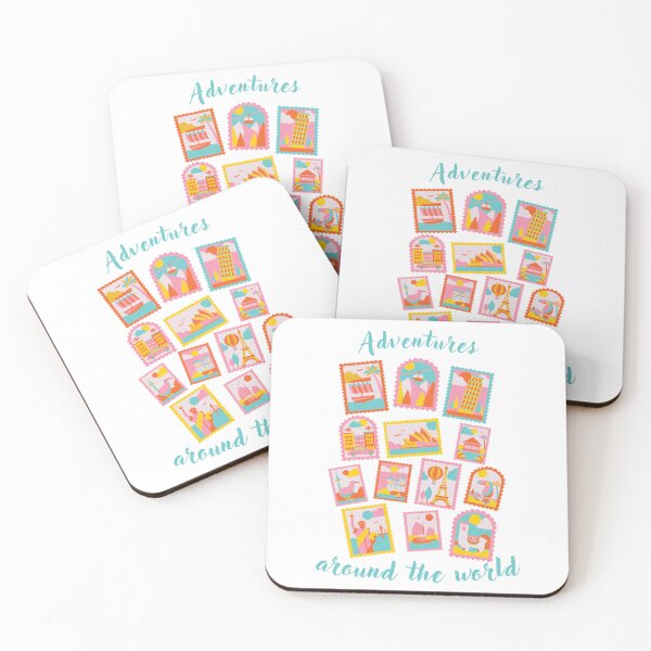 Item preview, Adventures around the world - Stamps - Stamps designed and sold by Channel1Design.