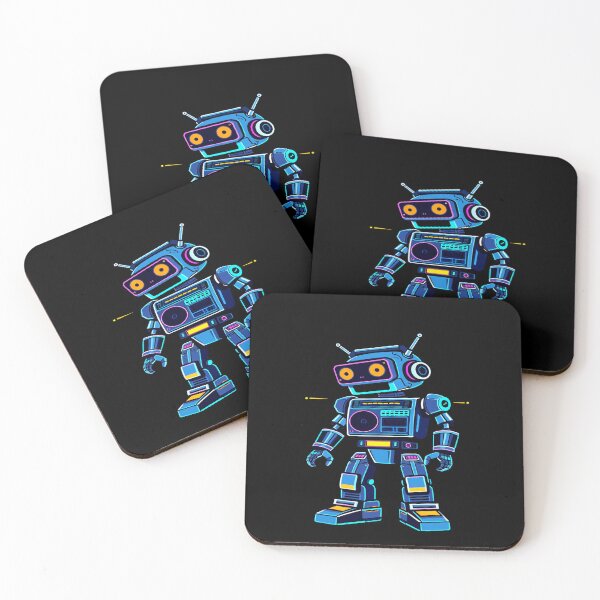Item preview, Boombox Bot – 80s Retro Robot Pixel Art designed and sold by Thompika.
