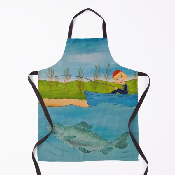 Item preview, “Fishing Buddies for Life” – Funny Cartoon T-Shirt with Girl, Dog & Giant Fish designed and sold by MaPerle.