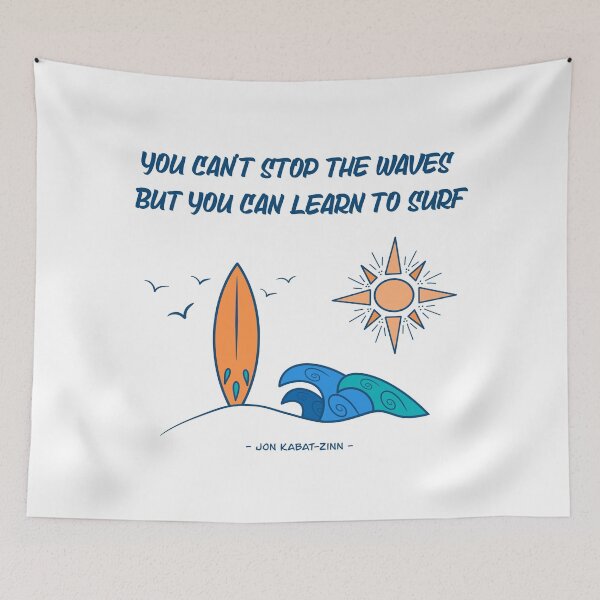 Item preview, Learn to Surf: Inspirational Ocean Quote designed and sold by nomadraconteur.