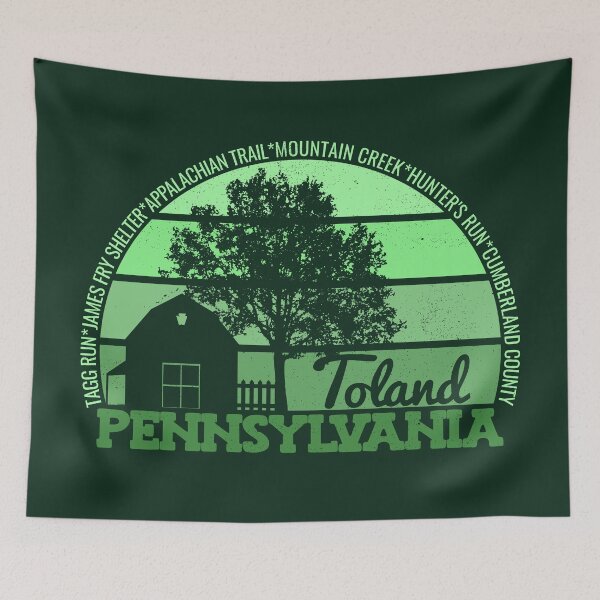 Item preview, Toland Pennsylvania Sunset Retro Vintage Local Pride Logo designed and sold by CRHPOD20.
