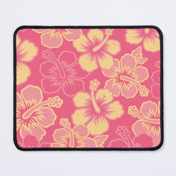Item preview, Vintage Hawaiian Pink Hibiscus Flower Pattern designed and sold by analogdreamz.