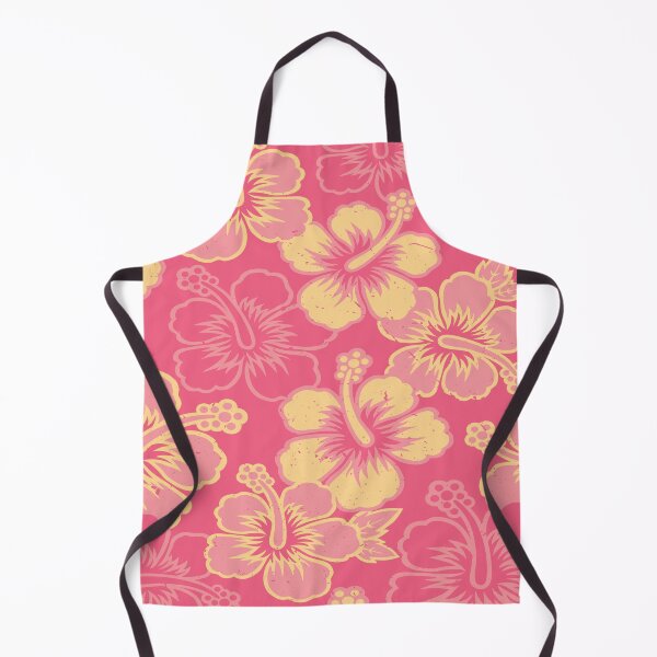 Item preview, Vintage Hawaiian Pink Hibiscus Flower Pattern designed and sold by analogdreamz.