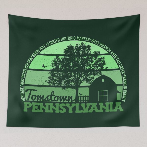 Item preview, Tomstown Pennsylvania Sunset Retro Vintage Local Pride Logo designed and sold by CRHPOD20.