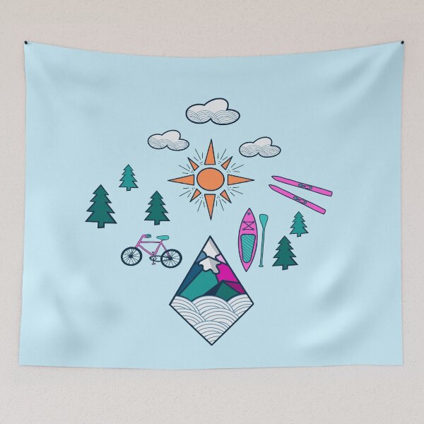 Item preview, Outdoor Adventure - Blue designed and sold by nomadraconteur.