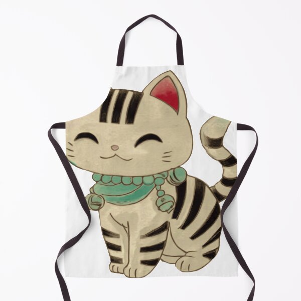 Item preview, Smiling Lucky Cat with Teal Bells designed and sold by pastel.moonwave.