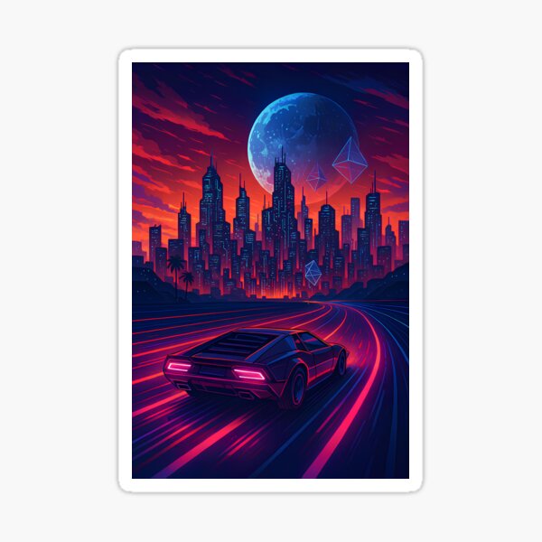 Item preview, On the way to Retrowave City designed and sold by Poilon.