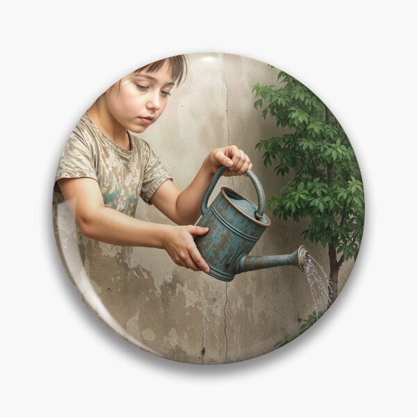Item preview, Girl With A Watering Can Mural designed and sold by Maria Dryfhout.