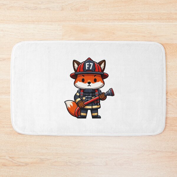 Item preview, Firefighter Fox - Brave Cartoon Hero Animal designed and sold by Confuzz1ed.