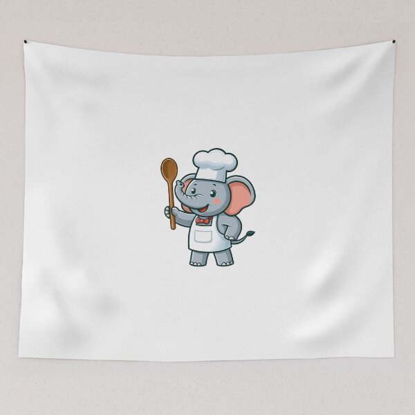 Item preview, Elephant Chef - Adorable Cooking Cartoon Animal designed and sold by Confuzz1ed.