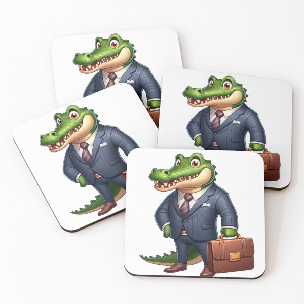 Item preview, Crocodile Lawyer - Funny Business Animal Cartoon designed and sold by Confuzz1ed.