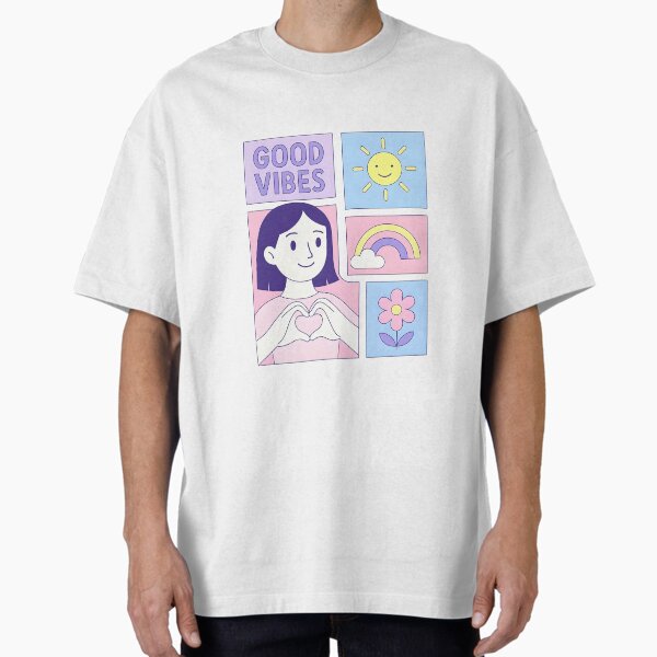 Item preview, Good Vibes Pastel Block Art | Positive Mood Illustration designed and sold by ArtNettie.