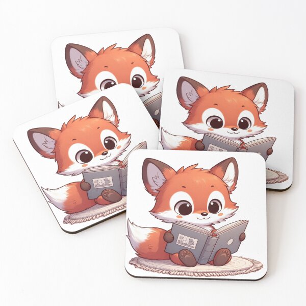 Item preview, Fox Cub Reading - Wholesome Cartoon Animal designed and sold by Confuzz1ed.