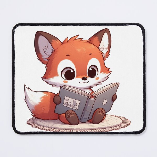 Item preview, Fox Cub Reading - Wholesome Cartoon Animal designed and sold by Confuzz1ed.