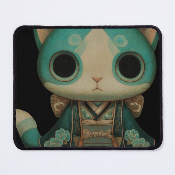 Item preview, Regal Kimono Cat in Teal designed and sold by pastel.moonwave.