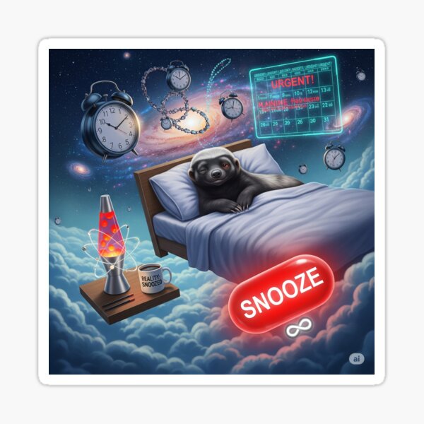 Item preview, reality snooze designed and sold by Psych0Rabb1t.