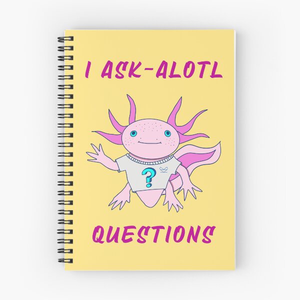 Item preview, Curious Axolotl: Ask-a-Lotl Questions designed and sold by nomadraconteur.