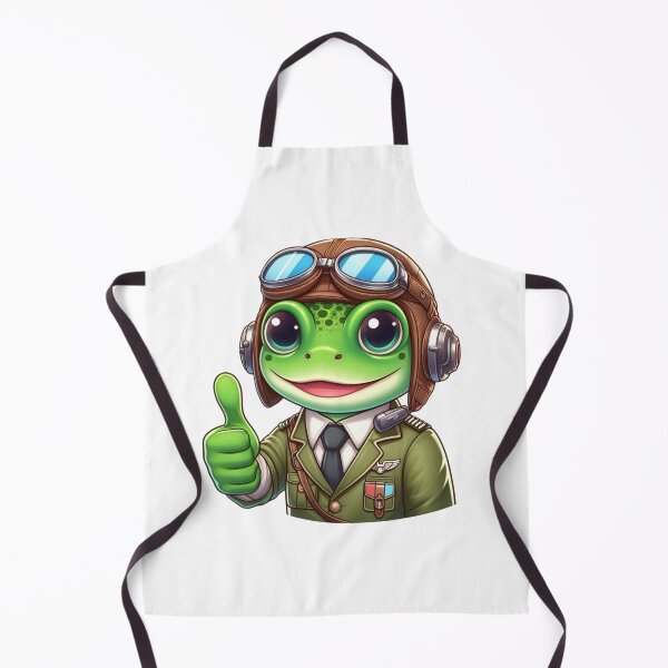 Item preview, Frog Pilot - Flying Cartoon Animal designed and sold by Confuzz1ed.