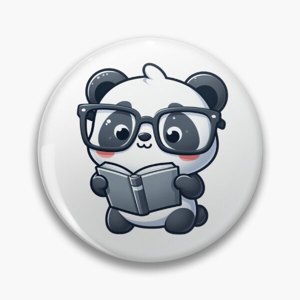Item preview, Panda Librarian - Bookish Cartoon Animal designed and sold by Confuzz1ed.