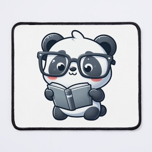 Item preview, Panda Librarian - Bookish Cartoon Animal designed and sold by Confuzz1ed.