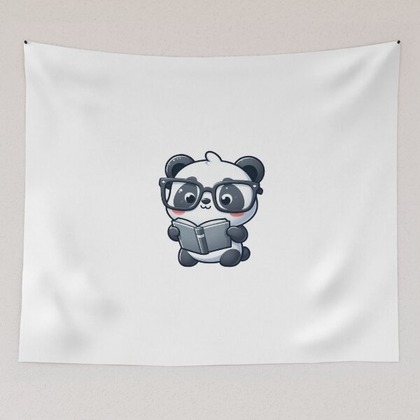 Item preview, Panda Librarian - Bookish Cartoon Animal designed and sold by Confuzz1ed.