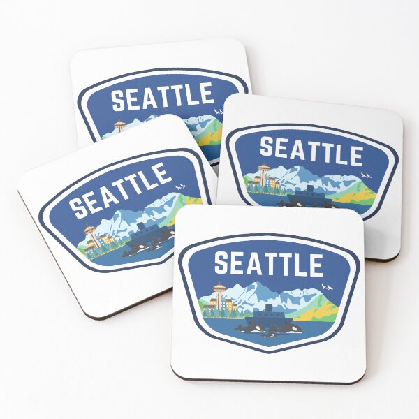 Item preview, Pegatina con la insignia de Seattle designed and sold by designitwithme.