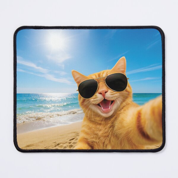 Item preview, Cute Funny Cat Selfie at the Beach  designed and sold by MO DESIGNS.
