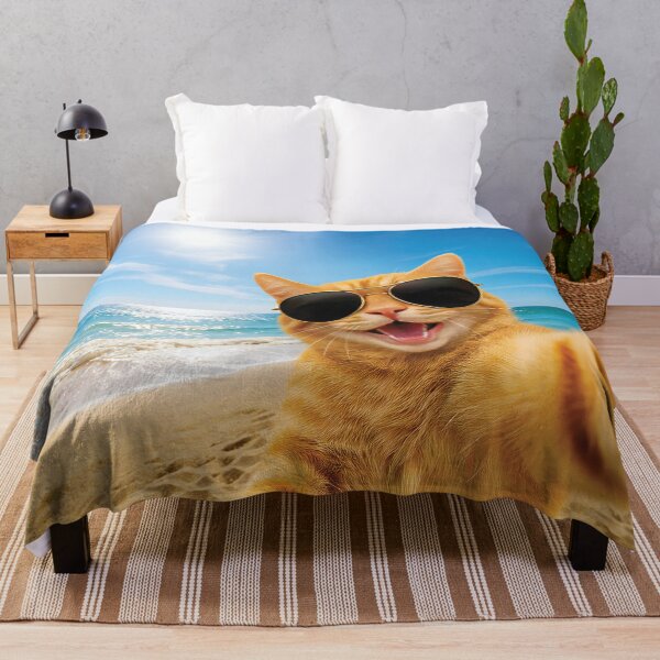 Item preview, Cute Funny Cat Selfie at the Beach designed and sold by MO DESIGNS.