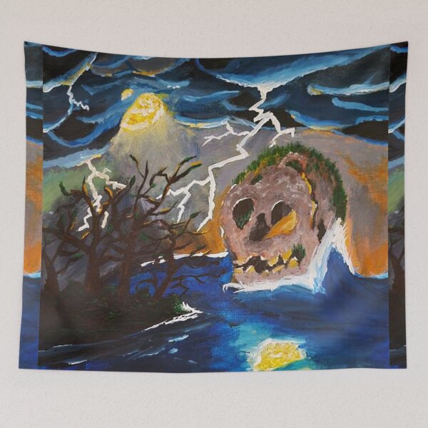 Item preview, Spooky Skull Island designed and sold by ArtbyBrittney.