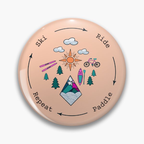 Item preview, Ski, Ride Paddle, Repeat - Pink designed and sold by nomadraconteur.