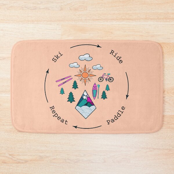 Item preview, Ski, Ride Paddle, Repeat - Pink designed and sold by nomadraconteur.