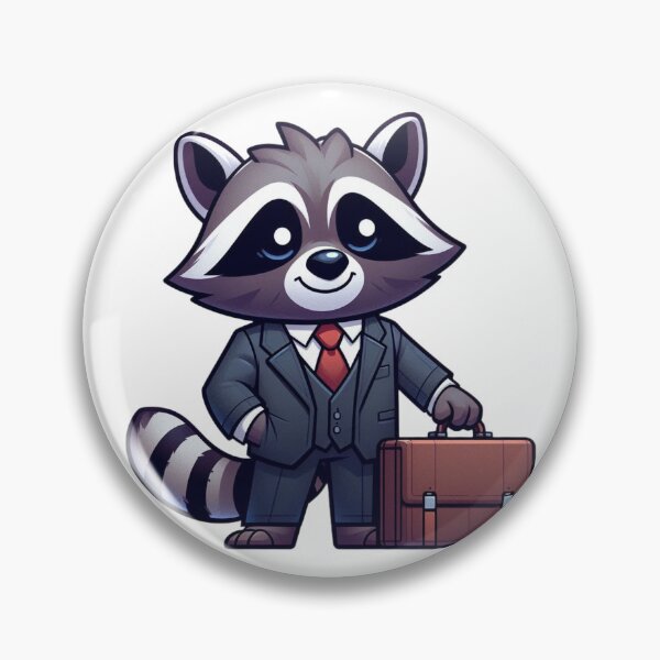 Item preview, Raccoon Businessman - Office Cartoon Animal designed and sold by Confuzz1ed.