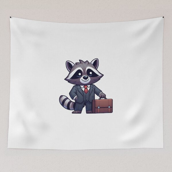 Item preview, Raccoon Businessman - Office Cartoon Animal designed and sold by Confuzz1ed.
